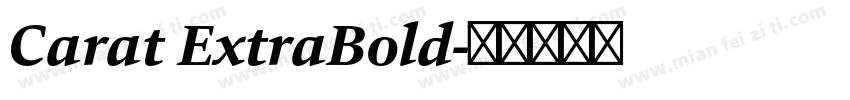 Carat ExtraBold字体转换
